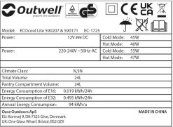 Outwell Ecocool Lite Elektrische Koelbox - 24 Liter - Donkerblauw -Winkel Voor Kampeerartikelen Voor Buiten 1068 1900 ecocool blauw 4
