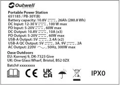 Outwell Akira 300 Power Station Draagbare Lithiumaccu -Winkel Voor Kampeerartikelen Voor Buiten 1070 1900 9f7df4ed c5db 4795 9fdb 697116fe000d 1280x960