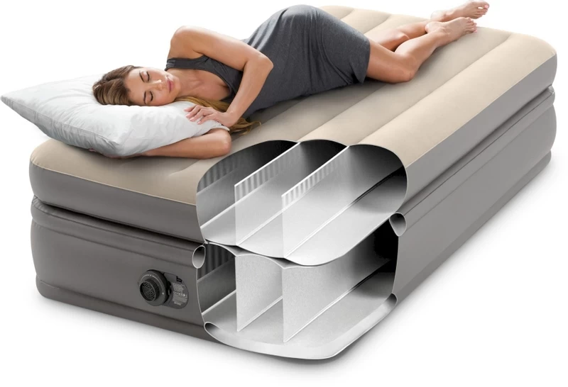 Intex Prime Comfort Luchtbed - Eenpersoons - Ingebouwde Elektrische Pomp 6 Intex Prime Comfort Luchtbed - Eenpersoons - Ingebouwde Elektrische Pomp - Afbeelding 4