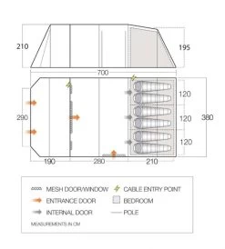 Vango Lismore 600XL Tunneltent - 5 Persoons - Groen 10 Vango Lismore 600XL Tunneltent - 5 Persoons - Groen -Winkel Voor Kampeerartikelen Voor Buiten 1900 1783 lismore 600xl package 1
