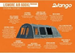 Vango Lismore Air 600XL Opblaasbare Tunneltent - 5 Persoons - Groen 29 Vango Lismore Air 600XL Opblaasbare Tunneltent - 5 Persoons - Groen -Winkel Voor Kampeerartikelen Voor Buiten 1900 1783 lismore air 600xl package 3