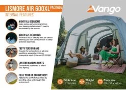 Vango Lismore Air 600XL Opblaasbare Tunneltent - 5 Persoons - Groen 28 Vango Lismore Air 600XL Opblaasbare Tunneltent - 5 Persoons - Groen -Winkel Voor Kampeerartikelen Voor Buiten 1900 1783 lismore air 600xl package 4