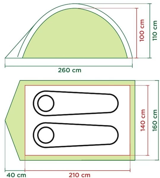 Coleman Darwin 2 Koepeltent - 2 Persoons 4 Coleman Darwin 2 Koepeltent - 2 Persoons - Afbeelding 2