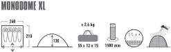 High Peak Monodome XL Koepeltent - 4 Persoons - Pearl -Winkel Voor Kampeerartikelen Voor Buiten 370 1200 4001690103121.pt01