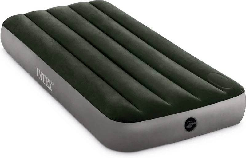 Intex Downy Luchtbed - Eenpersoons - Ingebouwde Voetpomp 5 Intex Downy Luchtbed - Eenpersoons - Ingebouwde Voetpomp - Afbeelding 3