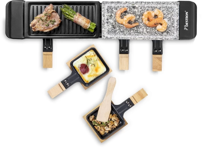 Bestron Raclette/Steengrill - 4 Personen 7 Bestron Raclette/Steengrill - 4 Personen - Afbeelding 5