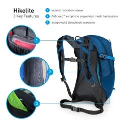 Osprey Hikelite Wandelrugzak - 18 Liter - Zwart 19 Osprey Hikelite Wandelrugzak - 18 Liter - Zwart -Winkel Voor Kampeerartikelen Voor Buiten osprey hikelite 18