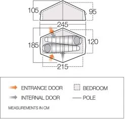 Vango Nevis 200 Tunneltent - 2 Persoons 10 Vango Nevis 200 Tunneltent - 2 Persoons -Winkel Voor Kampeerartikelen Voor Buiten vango nevis 200 2